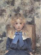 Fernand Khnopff Portrait of Miss Van Der Hecht Sweden oil painting reproduction